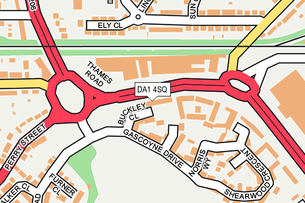 DA1 4SQ map - OS OpenMap – Local (Ordnance Survey) DA1 4SQ map - OS OpenMap – Local (Ordnance Survey)