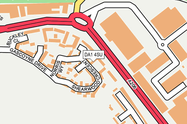 DA1 4SU map - OS OpenMap – Local (Ordnance Survey) DA1 4SU map - OS OpenMap – Local (Ordnance Survey)