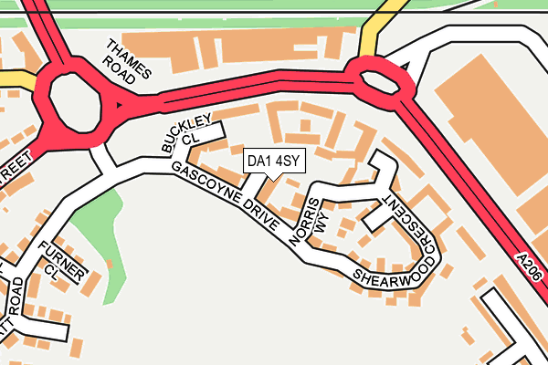 DA1 4SY map - OS OpenMap – Local (Ordnance Survey) DA1 4SY map - OS OpenMap – Local (Ordnance Survey)