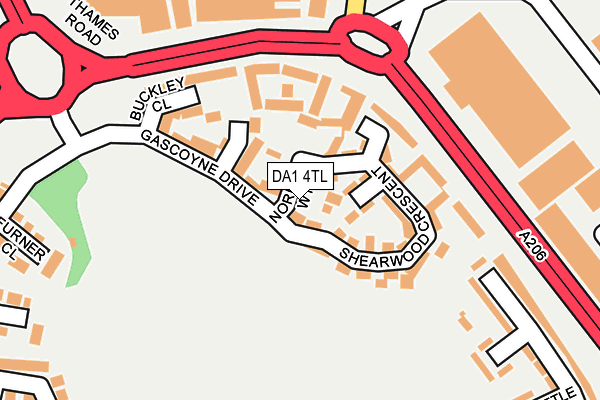 DA1 4TL map - OS OpenMap – Local (Ordnance Survey) DA1 4TL map - OS OpenMap – Local (Ordnance Survey)
