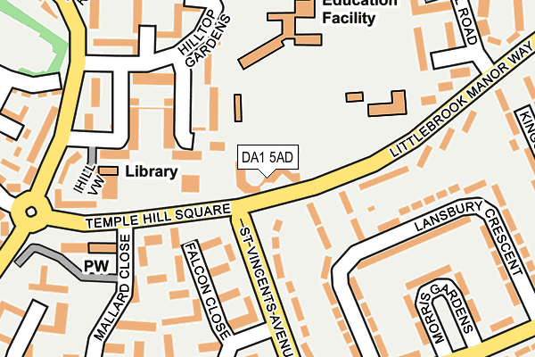 DA1 5AD map - OS OpenMap – Local (Ordnance Survey) DA1 5AD map - OS OpenMap – Local (Ordnance Survey)