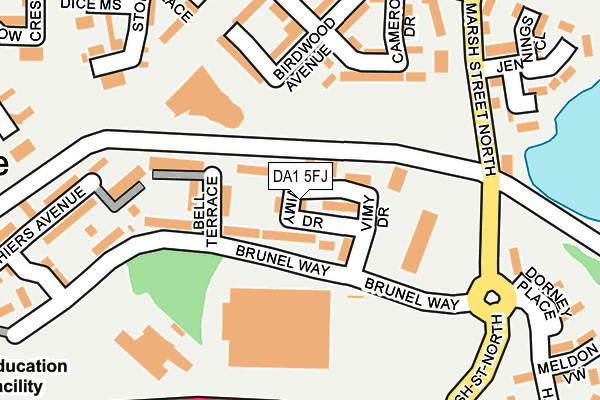 DA1 5FJ map - OS OpenMap – Local (Ordnance Survey) DA1 5FJ map - OS OpenMap – Local (Ordnance Survey)