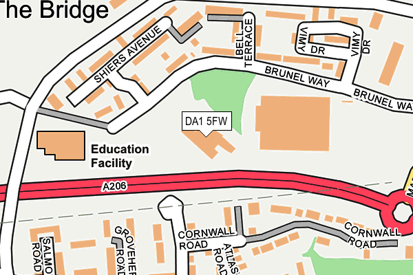 DA1 5FW map - OS OpenMap – Local (Ordnance Survey) DA1 5FW map - OS OpenMap – Local (Ordnance Survey)