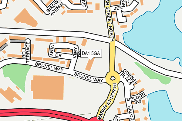 DA1 5GA map - OS OpenMap – Local (Ordnance Survey) DA1 5GA map - OS OpenMap – Local (Ordnance Survey)