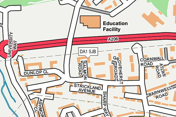 DA1 5JB map - OS OpenMap – Local (Ordnance Survey) DA1 5JB map - OS OpenMap – Local (Ordnance Survey)