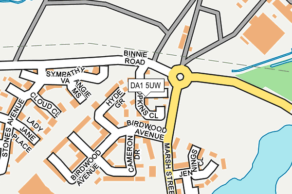DA1 5UW map - OS OpenMap – Local (Ordnance Survey) DA1 5UW map - OS OpenMap – Local (Ordnance Survey)