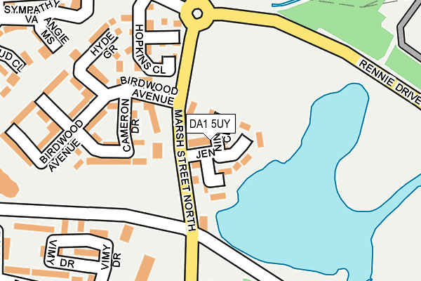 DA1 5UY map - OS OpenMap – Local (Ordnance Survey) DA1 5UY map - OS OpenMap – Local (Ordnance Survey)