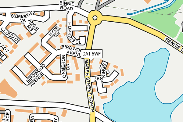 DA1 5WF map - OS OpenMap – Local (Ordnance Survey) DA1 5WF map - OS OpenMap – Local (Ordnance Survey)