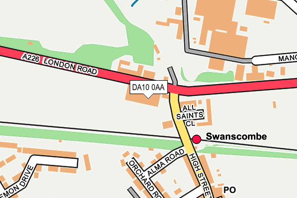 DA10 0AA map - OS OpenMap – Local (Ordnance Survey) DA10 0AA map - OS OpenMap – Local (Ordnance Survey)