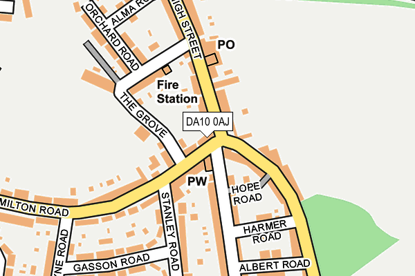 DA10 0AJ map - OS OpenMap – Local (Ordnance Survey) DA10 0AJ map - OS OpenMap – Local (Ordnance Survey)