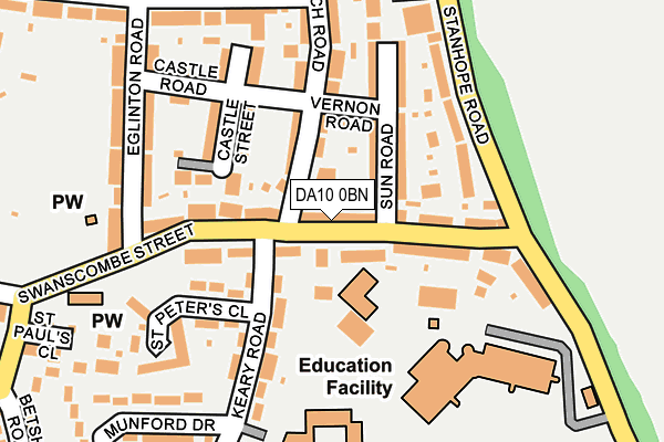 DA10 0BN map - OS OpenMap – Local (Ordnance Survey) DA10 0BN map - OS OpenMap – Local (Ordnance Survey)