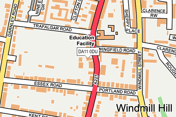 DA11 0DU map - OS OpenMap – Local (Ordnance Survey) DA11 0DU map - OS OpenMap – Local (Ordnance Survey)