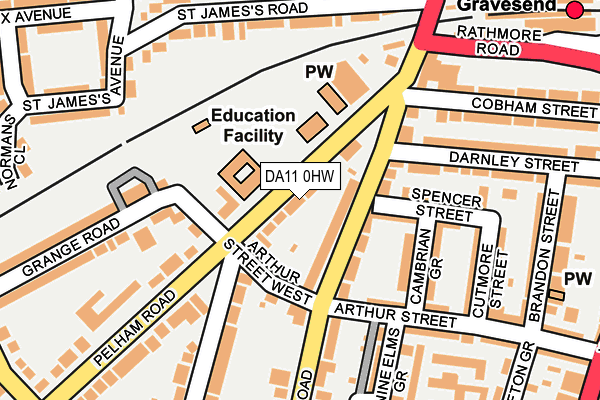 DA11 0HW map - OS OpenMap – Local (Ordnance Survey)