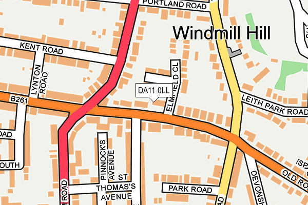 DA11 0LL map - OS OpenMap – Local (Ordnance Survey) DA11 0LL map - OS OpenMap – Local (Ordnance Survey)
