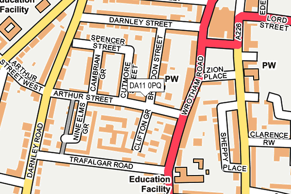 DA11 0PQ map - OS OpenMap – Local (Ordnance Survey) DA11 0PQ map - OS OpenMap – Local (Ordnance Survey)