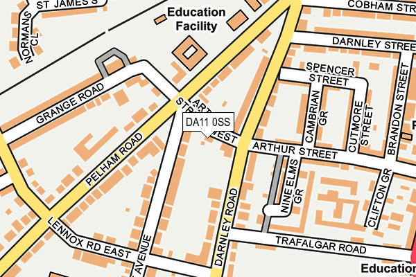 DA11 0SS map - OS OpenMap – Local (Ordnance Survey) DA11 0SS map - OS OpenMap – Local (Ordnance Survey)