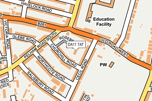 DA11 7AT map - OS OpenMap – Local (Ordnance Survey) DA11 7AT map - OS OpenMap – Local (Ordnance Survey)