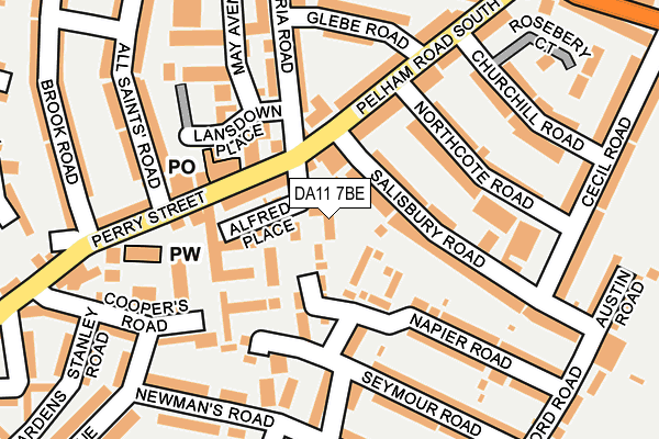 DA11 7BE map - OS OpenMap – Local (Ordnance Survey) DA11 7BE map - OS OpenMap – Local (Ordnance Survey)