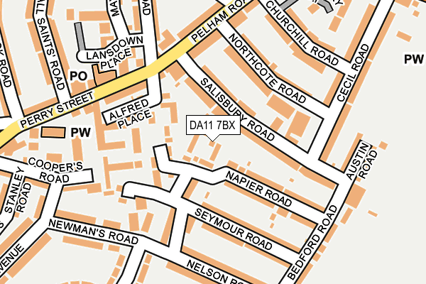DA11 7BX map - OS OpenMap – Local (Ordnance Survey) DA11 7BX map - OS OpenMap – Local (Ordnance Survey)