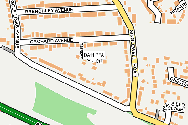 DA11 7FA map - OS OpenMap – Local (Ordnance Survey) DA11 7FA map - OS OpenMap – Local (Ordnance Survey)