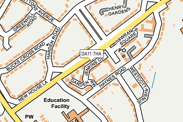 DA11 7HA map - OS OpenMap – Local (Ordnance Survey) DA11 7HA map - OS OpenMap – Local (Ordnance Survey)