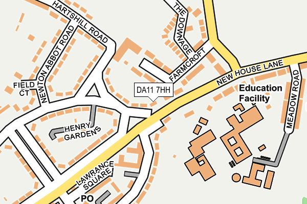 DA11 7HH map - OS OpenMap – Local (Ordnance Survey) DA11 7HH map - OS OpenMap – Local (Ordnance Survey)