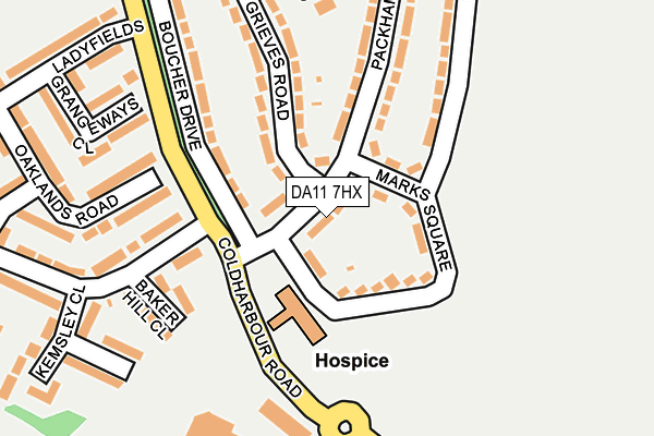 DA11 7HX map - OS OpenMap – Local (Ordnance Survey) DA11 7HX map - OS OpenMap – Local (Ordnance Survey)