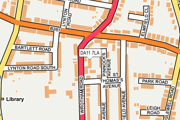 DA11 7LA map - OS OpenMap – Local (Ordnance Survey) DA11 7LA map - OS OpenMap – Local (Ordnance Survey)