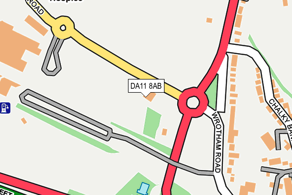 DA11 8AB map - OS OpenMap – Local (Ordnance Survey) DA11 8AB map - OS OpenMap – Local (Ordnance Survey)