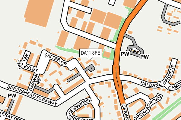 DA11 8FE map - OS OpenMap – Local (Ordnance Survey) DA11 8FE map - OS OpenMap – Local (Ordnance Survey)