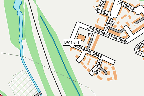 DA11 8FT map - OS OpenMap – Local (Ordnance Survey) DA11 8FT map - OS OpenMap – Local (Ordnance Survey)