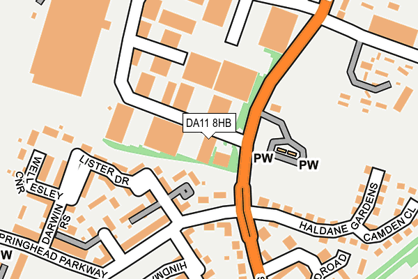 DA11 8HB map - OS OpenMap – Local (Ordnance Survey) DA11 8HB map - OS OpenMap – Local (Ordnance Survey)