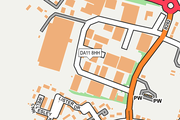 DA11 8HH map - OS OpenMap – Local (Ordnance Survey) DA11 8HH map - OS OpenMap – Local (Ordnance Survey)