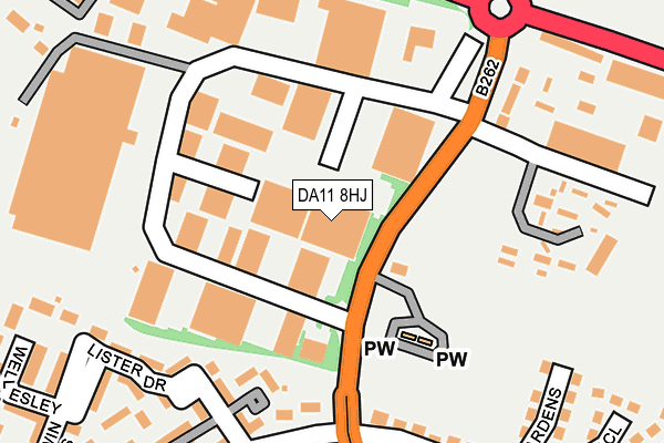 DA11 8HJ map - OS OpenMap – Local (Ordnance Survey) DA11 8HJ map - OS OpenMap – Local (Ordnance Survey)