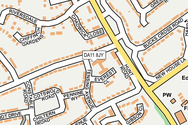 DA11 8JY map - OS OpenMap – Local (Ordnance Survey) DA11 8JY map - OS OpenMap – Local (Ordnance Survey)