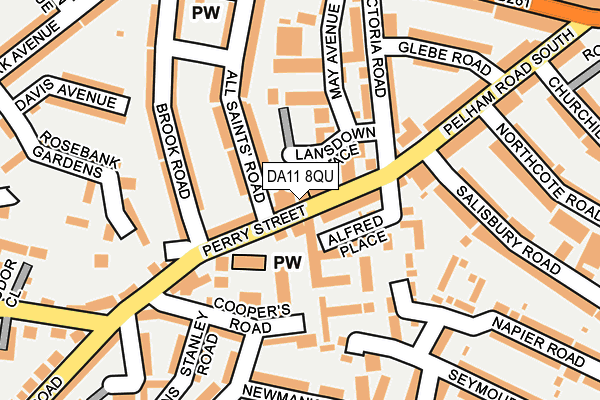 DA11 8QU map - OS OpenMap – Local (Ordnance Survey) DA11 8QU map - OS OpenMap – Local (Ordnance Survey)