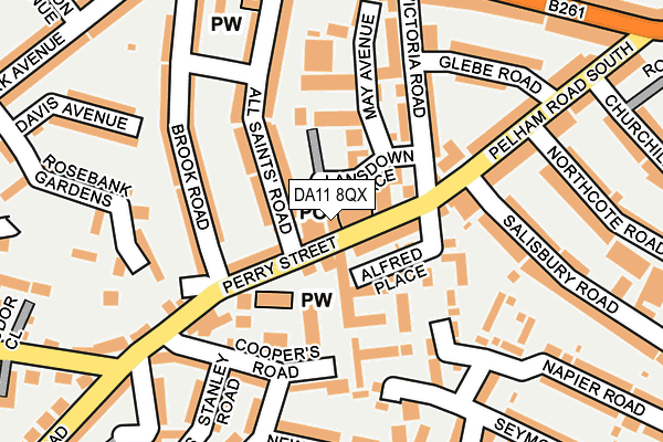 DA11 8QX map - OS OpenMap – Local (Ordnance Survey) DA11 8QX map - OS OpenMap – Local (Ordnance Survey)