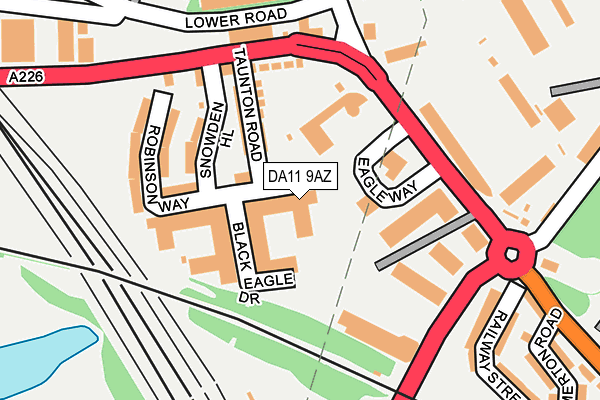 DA11 9AZ map - OS OpenMap – Local (Ordnance Survey) DA11 9AZ map - OS OpenMap – Local (Ordnance Survey)