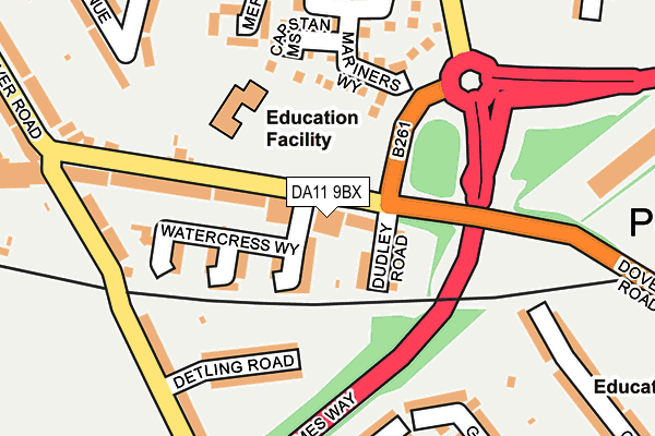 DA11 9BX map - OS OpenMap – Local (Ordnance Survey) DA11 9BX map - OS OpenMap – Local (Ordnance Survey)