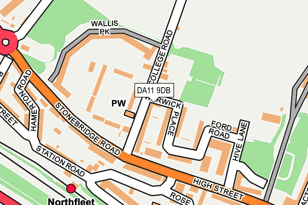 DA11 9DB map - OS OpenMap – Local (Ordnance Survey)