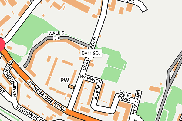 DA11 9DJ map - OS OpenMap – Local (Ordnance Survey) DA11 9DJ map - OS OpenMap – Local (Ordnance Survey)