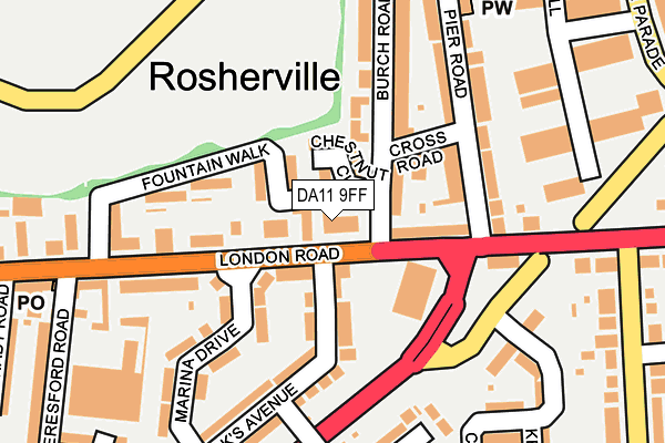 DA11 9FF map - OS OpenMap – Local (Ordnance Survey) DA11 9FF map - OS OpenMap – Local (Ordnance Survey)
