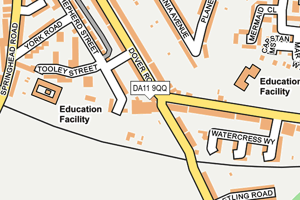DA11 9QQ map - OS OpenMap – Local (Ordnance Survey) DA11 9QQ map - OS OpenMap – Local (Ordnance Survey)
