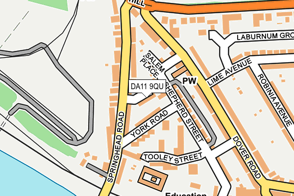 DA11 9QU map - OS OpenMap – Local (Ordnance Survey) DA11 9QU map - OS OpenMap – Local (Ordnance Survey)