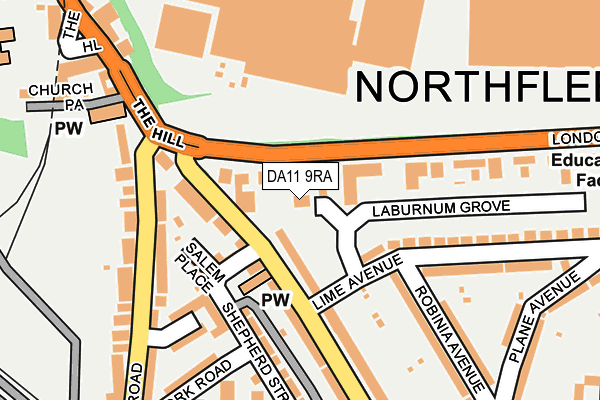 DA11 9RA map - OS OpenMap – Local (Ordnance Survey) DA11 9RA map - OS OpenMap – Local (Ordnance Survey)