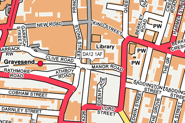 DA12 1AF map - OS OpenMap – Local (Ordnance Survey) DA12 1AF map - OS OpenMap – Local (Ordnance Survey)