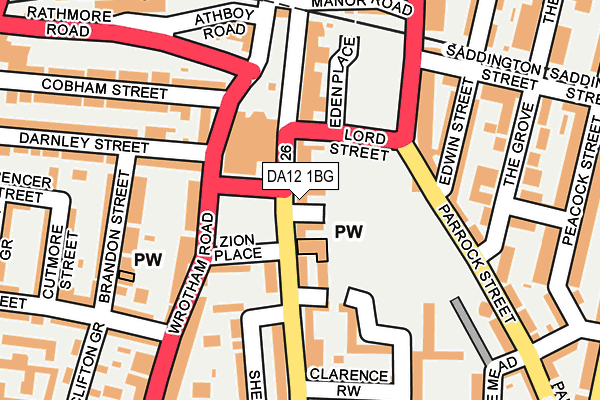 DA12 1BG map - OS OpenMap – Local (Ordnance Survey) DA12 1BG map - OS OpenMap – Local (Ordnance Survey)