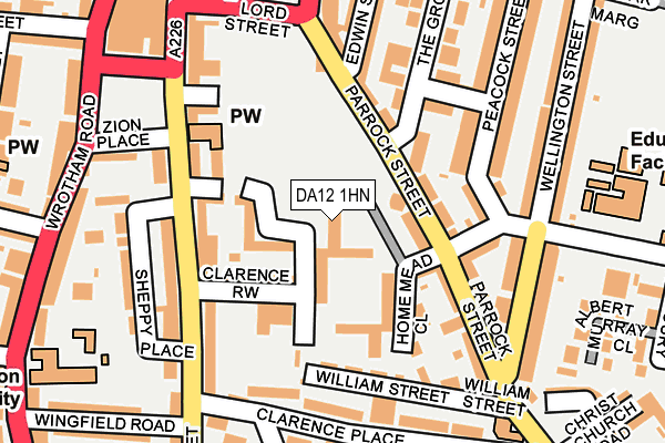 DA12 1HN map - OS OpenMap – Local (Ordnance Survey) DA12 1HN map - OS OpenMap – Local (Ordnance Survey)
