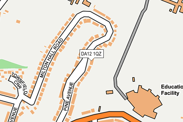 DA12 1QZ map - OS OpenMap – Local (Ordnance Survey)