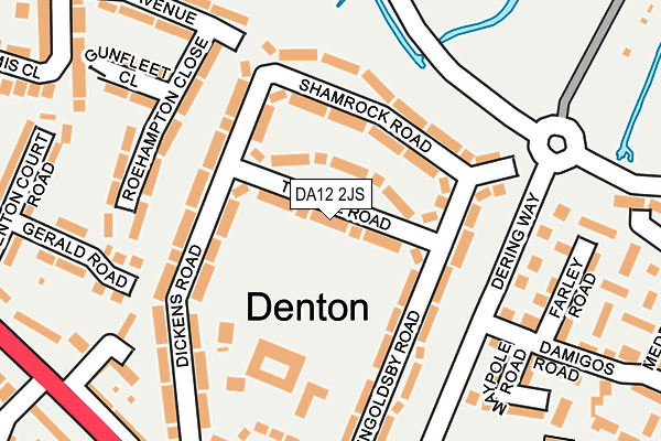 DA12 2JS map - OS OpenMap – Local (Ordnance Survey) DA12 2JS map - OS OpenMap – Local (Ordnance Survey)